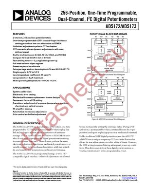 AD5172BRMZ2.5 datasheet  